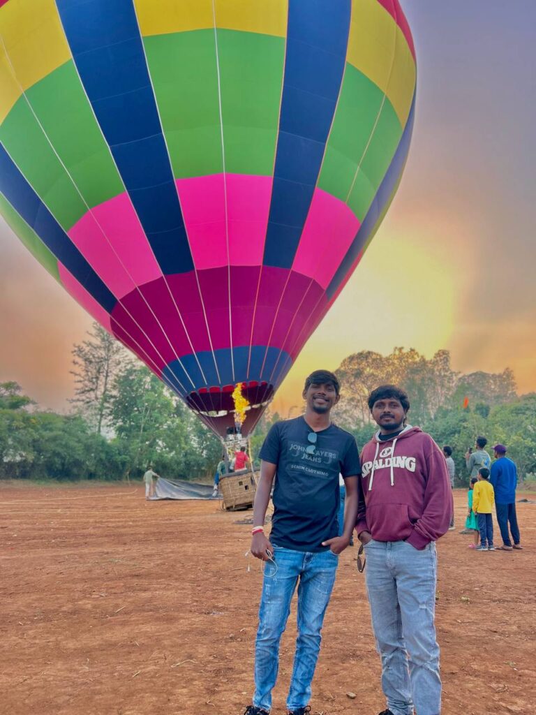 hot air balloon in araku valley